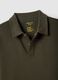 Polo verde de manga curta em mistura de algod&atilde;o, ajuste regular_5