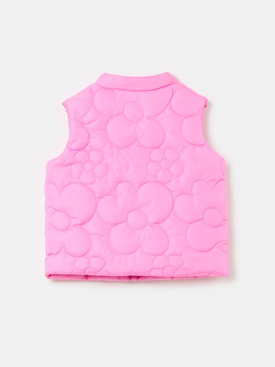 Quilted gilet with floral weave_1