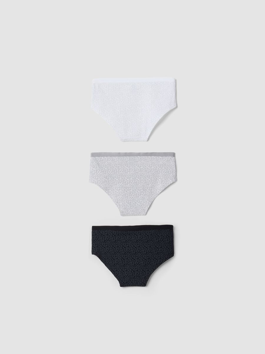 Three-pack of grey and black stretch organic cotton briefs_1