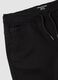 Jogger denim nero in cotone elasticizzato con vita elastica per ragazzo_1