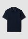 Regular fit blue stretch cotton polo_4
