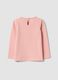 Pink regular-fit T-shirt in organic stretch cotton jersey with print_1