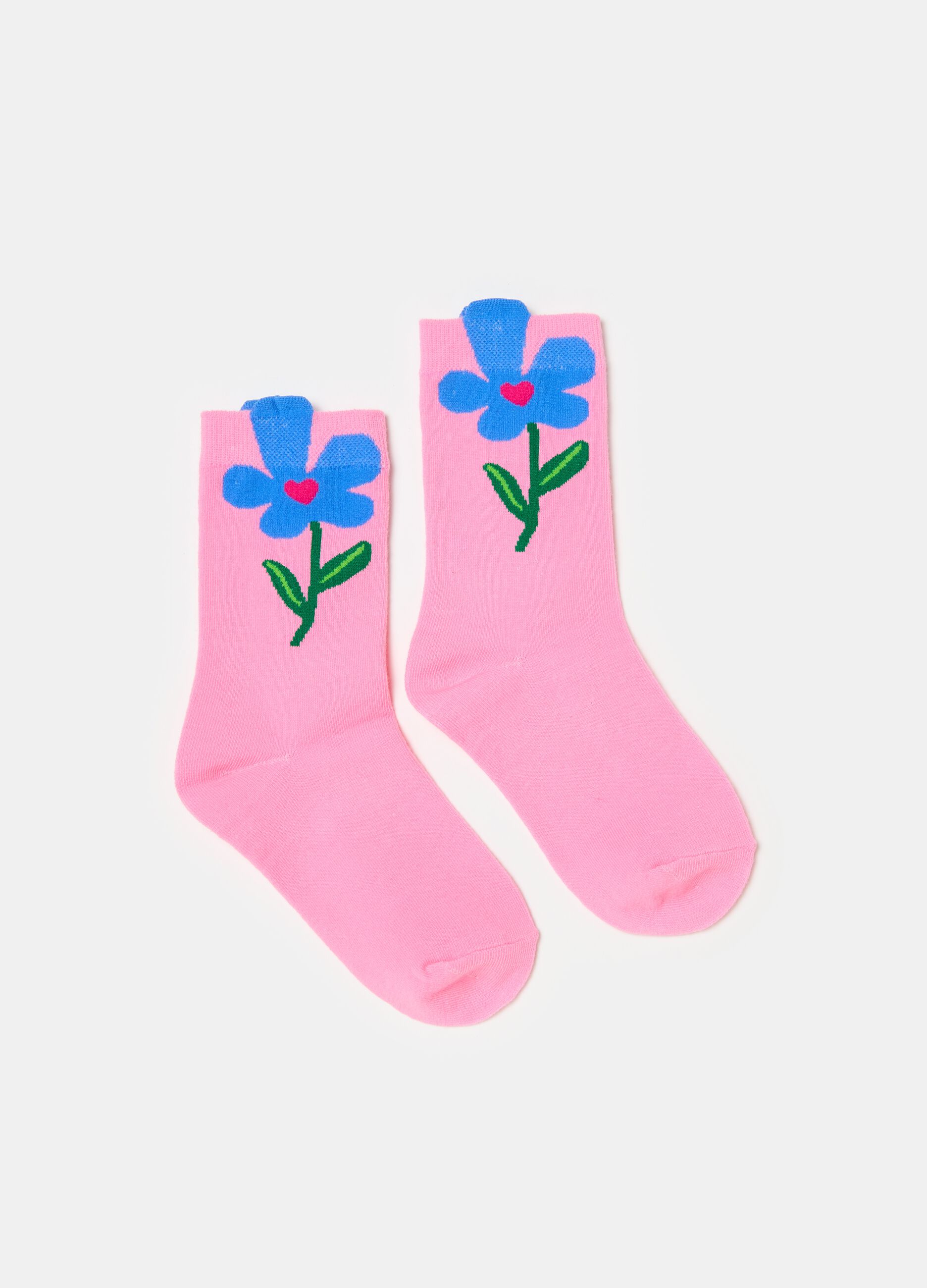 Calcetines con estampado flor