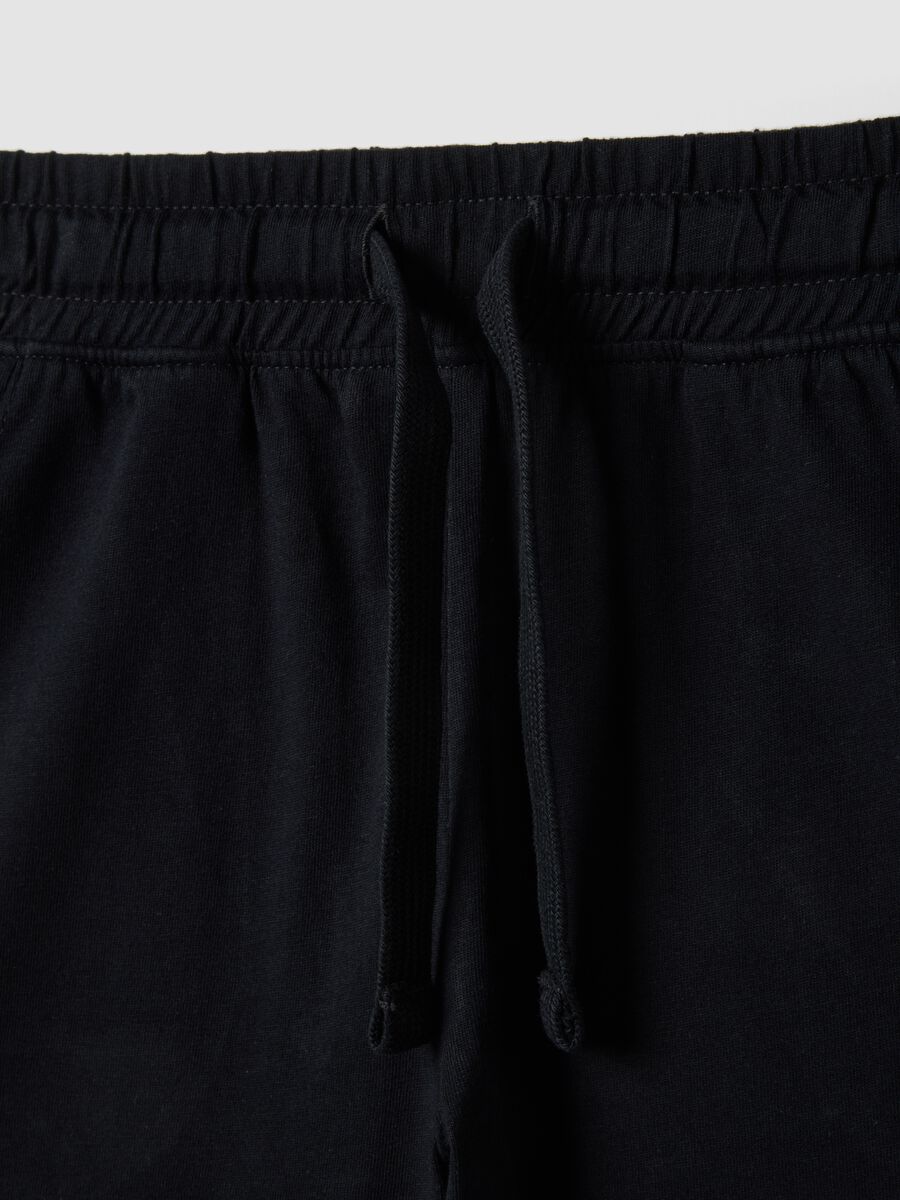 Boys&rsquo; black 100% cotton regular-fit shorts_2