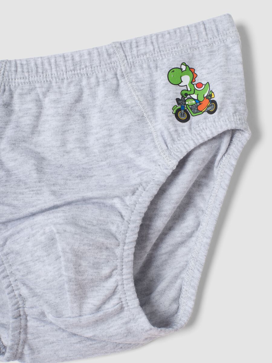 Five-pack of multicolour pure organic cotton Mario Kart briefs_1