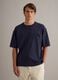Blue pure cotton regular-fit short-sleeve T-shirt_2