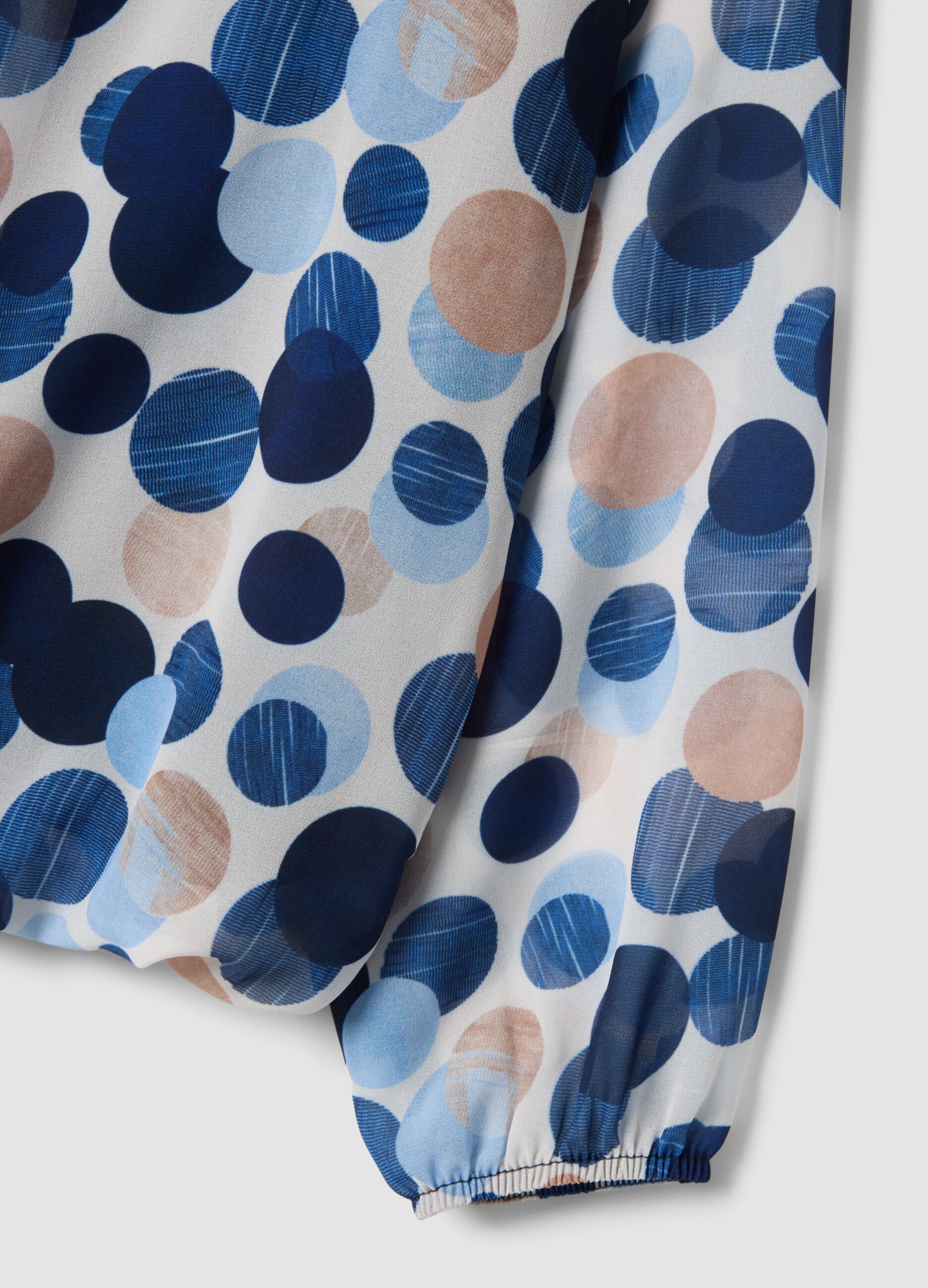 Multicolour polka-dot print shirt, regular fit