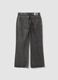 Jeans denim grigi flare fit in puro cotone_5