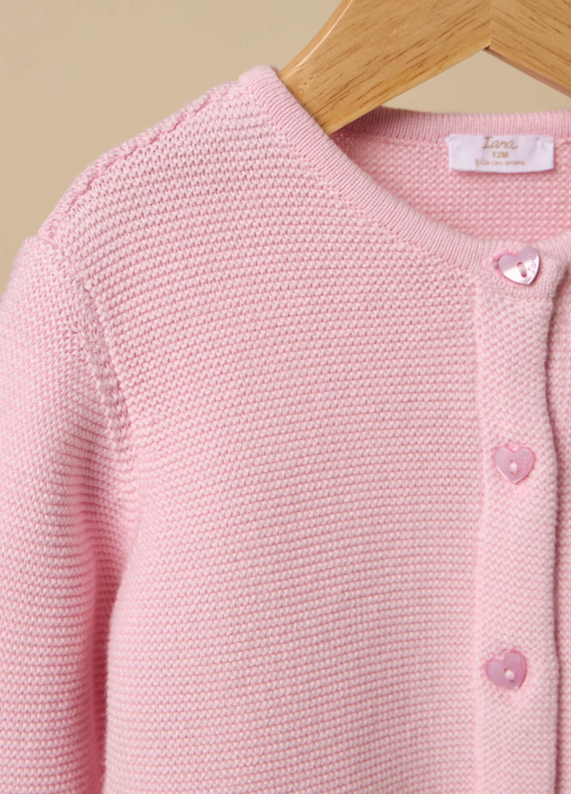 Cardigan tricot in puro cotone IANA neonata