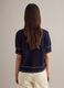 Blue cotton-blend sweater regular fit with contrast stitching_3