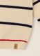 Beige striped cotton-blend baby jumper_1