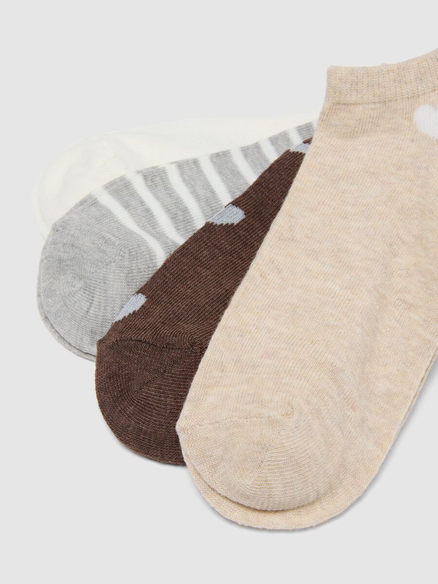 Multicolour cotton blend ankle socks multipack_2