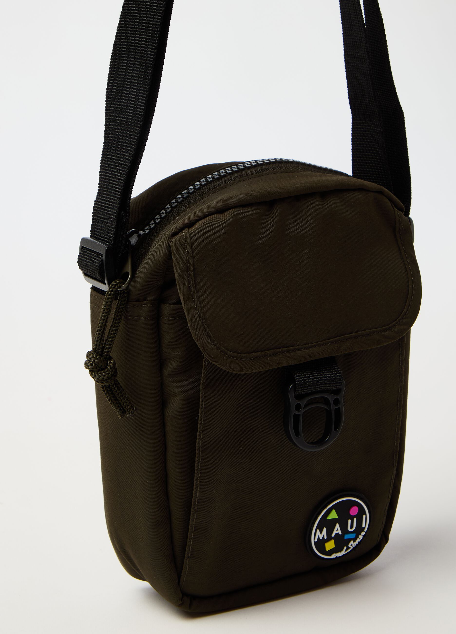 Shoulder bag with logo patch