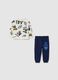 Multicolour sweatshirt and trousers set for baby in pure cotton with prints_0