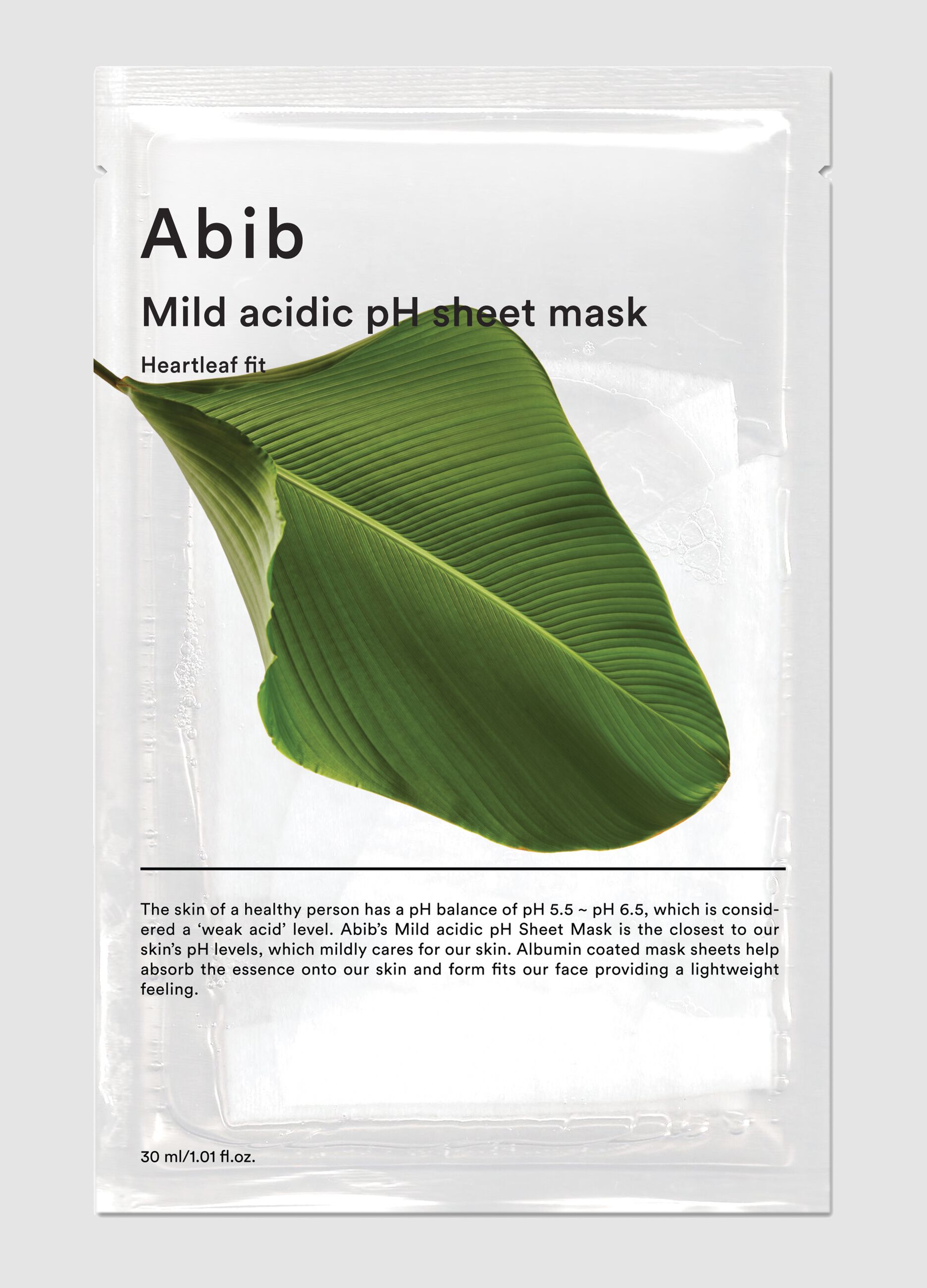 ABIB Mild Acidic pH Heartleaf Fit Sheet Mask - Korean Skincare