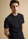 T-shirt nera in misto cotone traspirante e ad asciugatura rapida_1