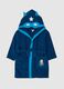 Baby Blue Pure Cotton Bathrobe with Superhero Motif_0