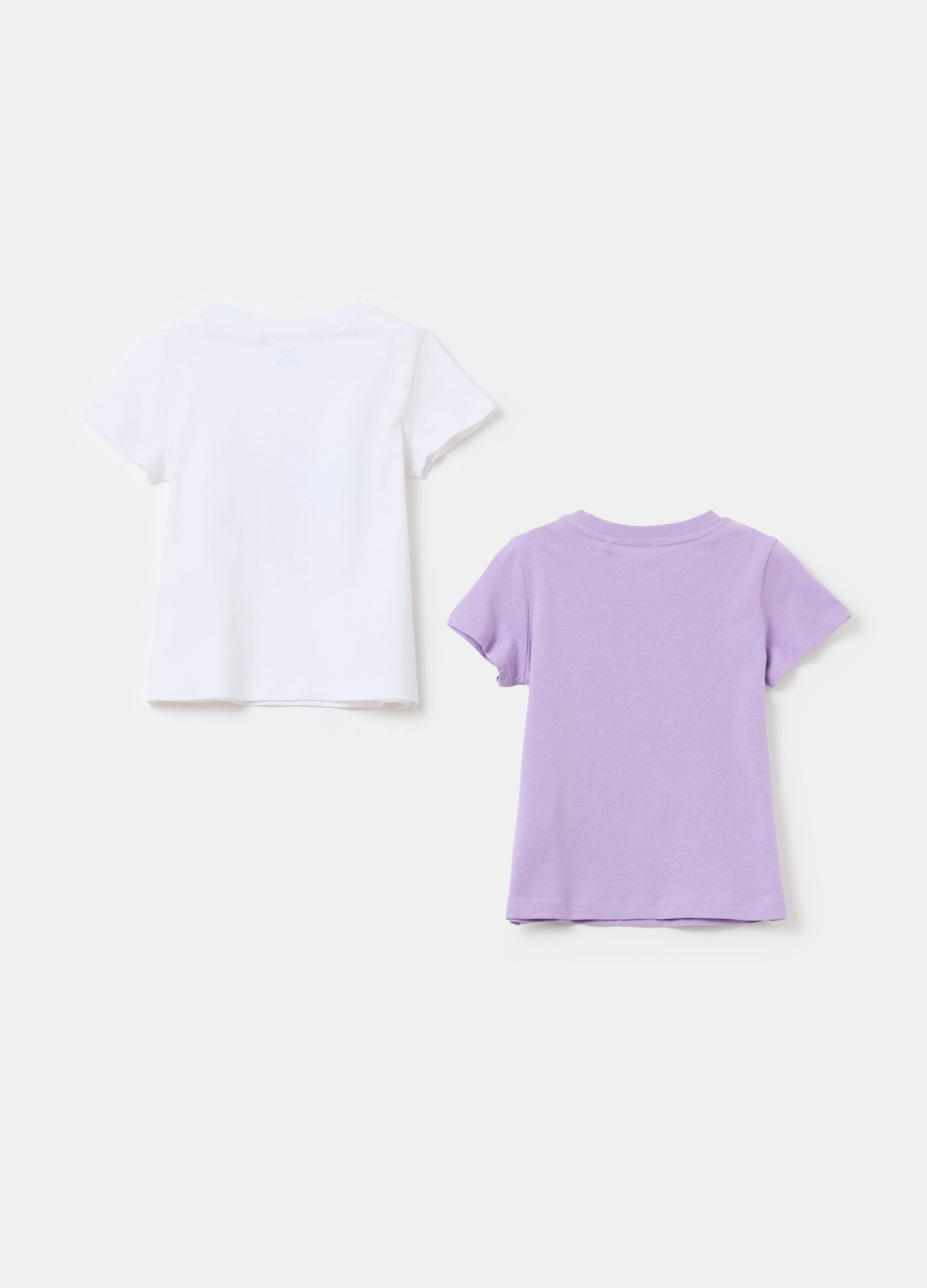 Two-pack cotton T-shirts with print