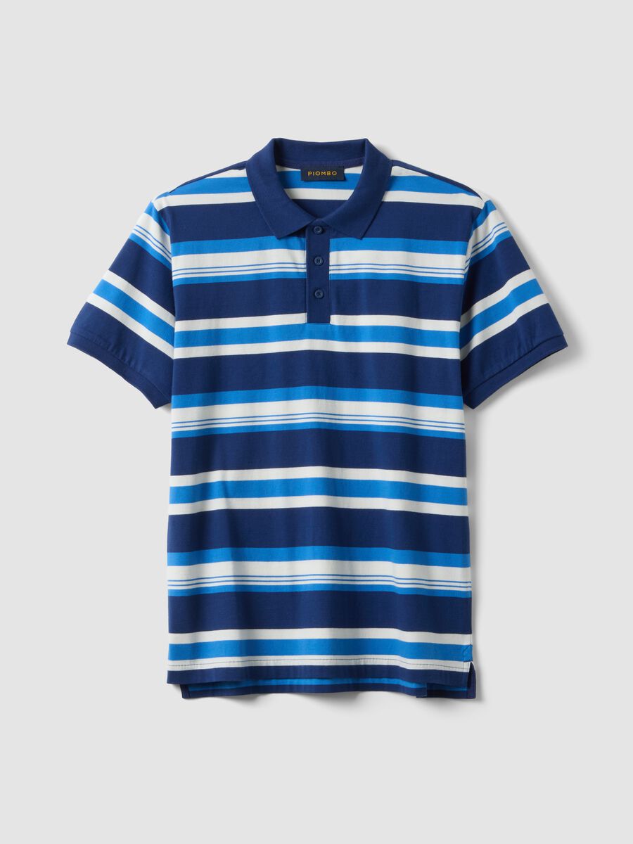 Oversized pure cotton multicolour striped polo shirt_4