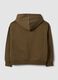 Green cotton-blend hoodie in a regular fit_1