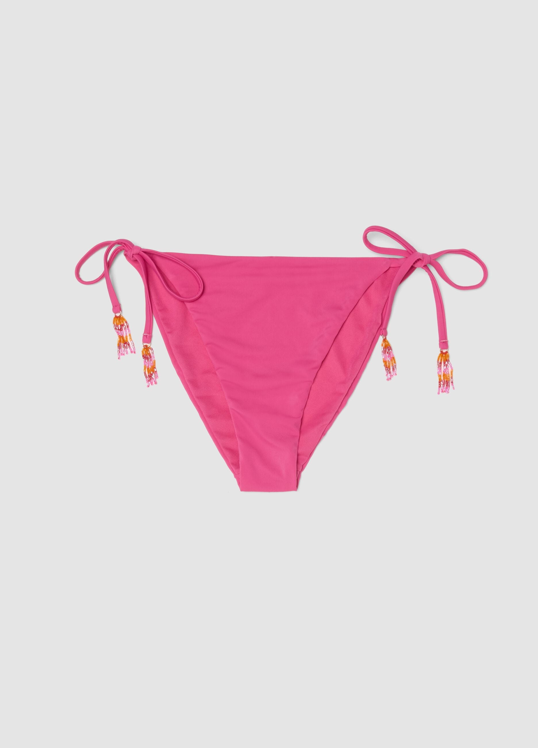 Pink bikini bottoms in stretch fabric