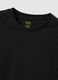 T-shirt preta de manga curta em algod&atilde;o puro, corte ajustado_5