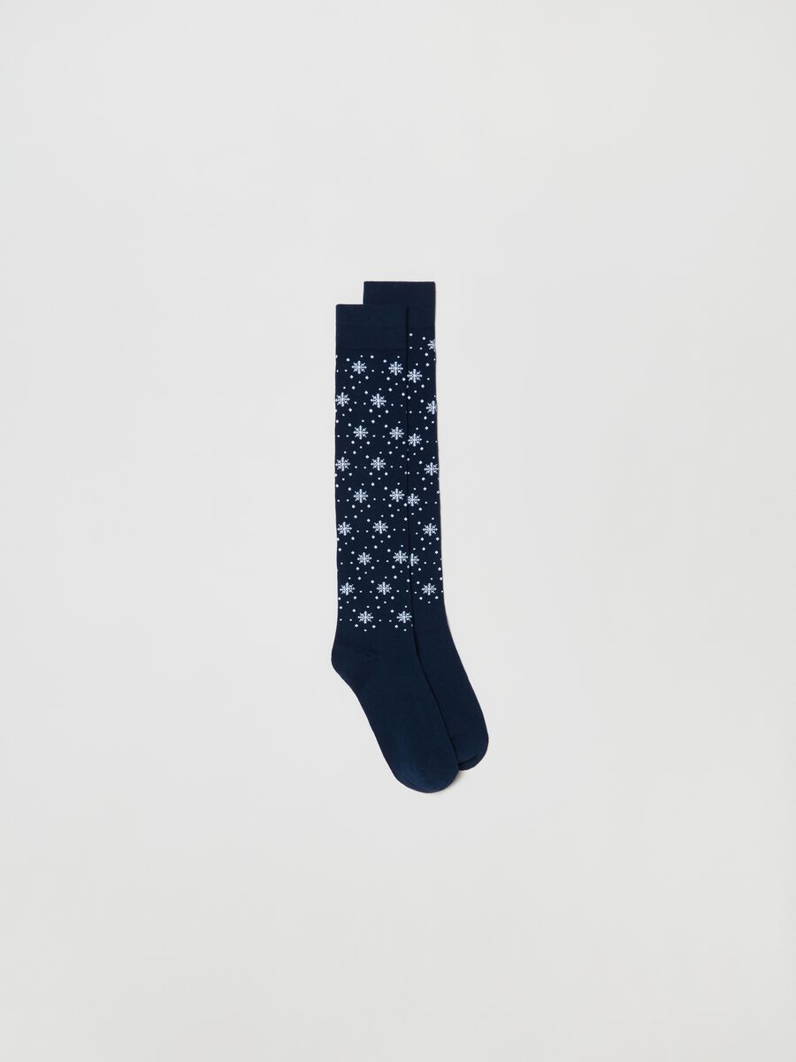Five-pack long socks with jacquard design_1