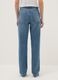 Blue cotton straight fit jeans_2