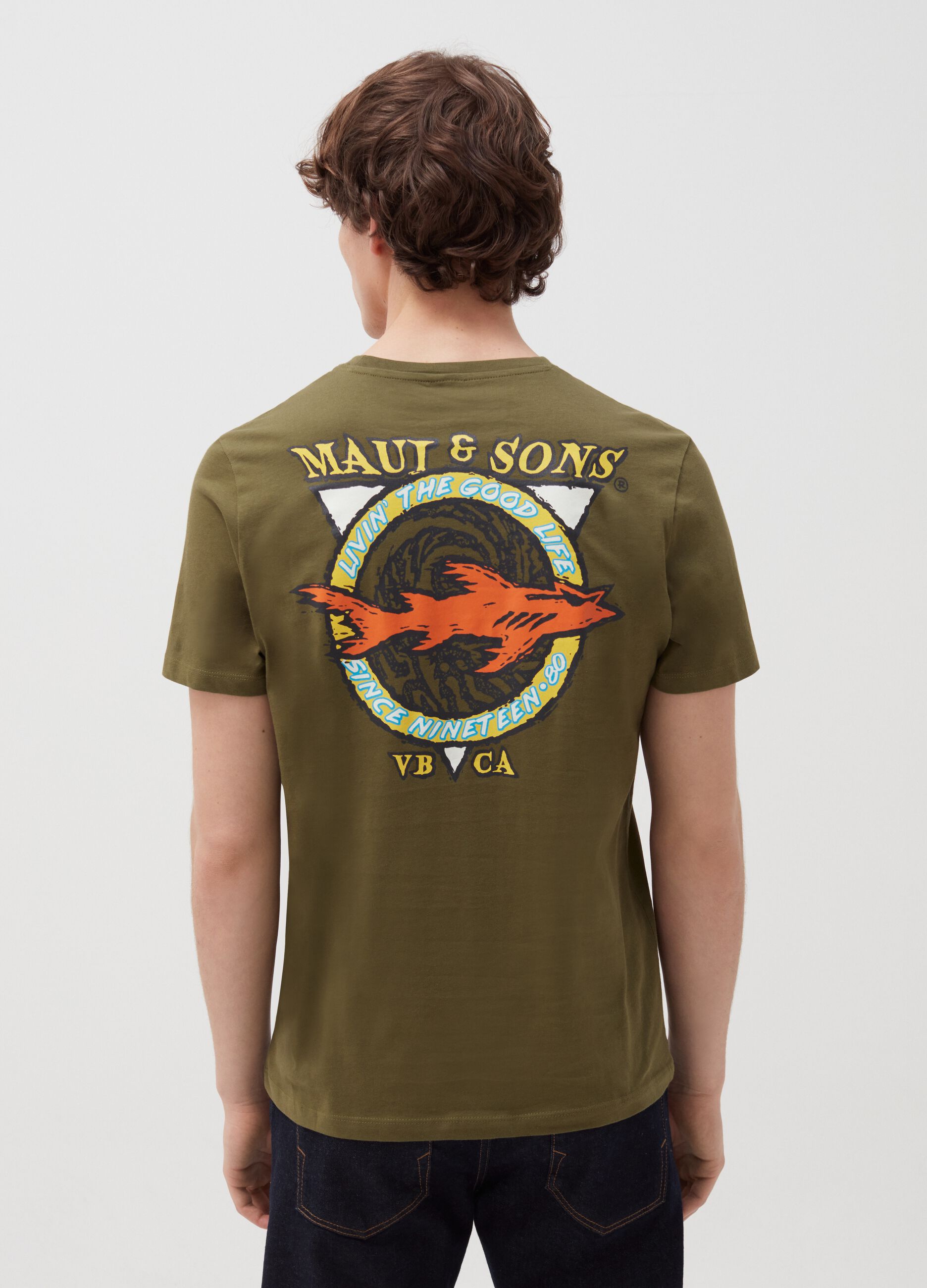 T-shirt with Maui and Sons print