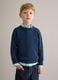 Children's regular fit blue crew neck pure cotton jumper_0