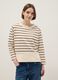 Multicolour striped stretch cotton blend sweater regular fit_0