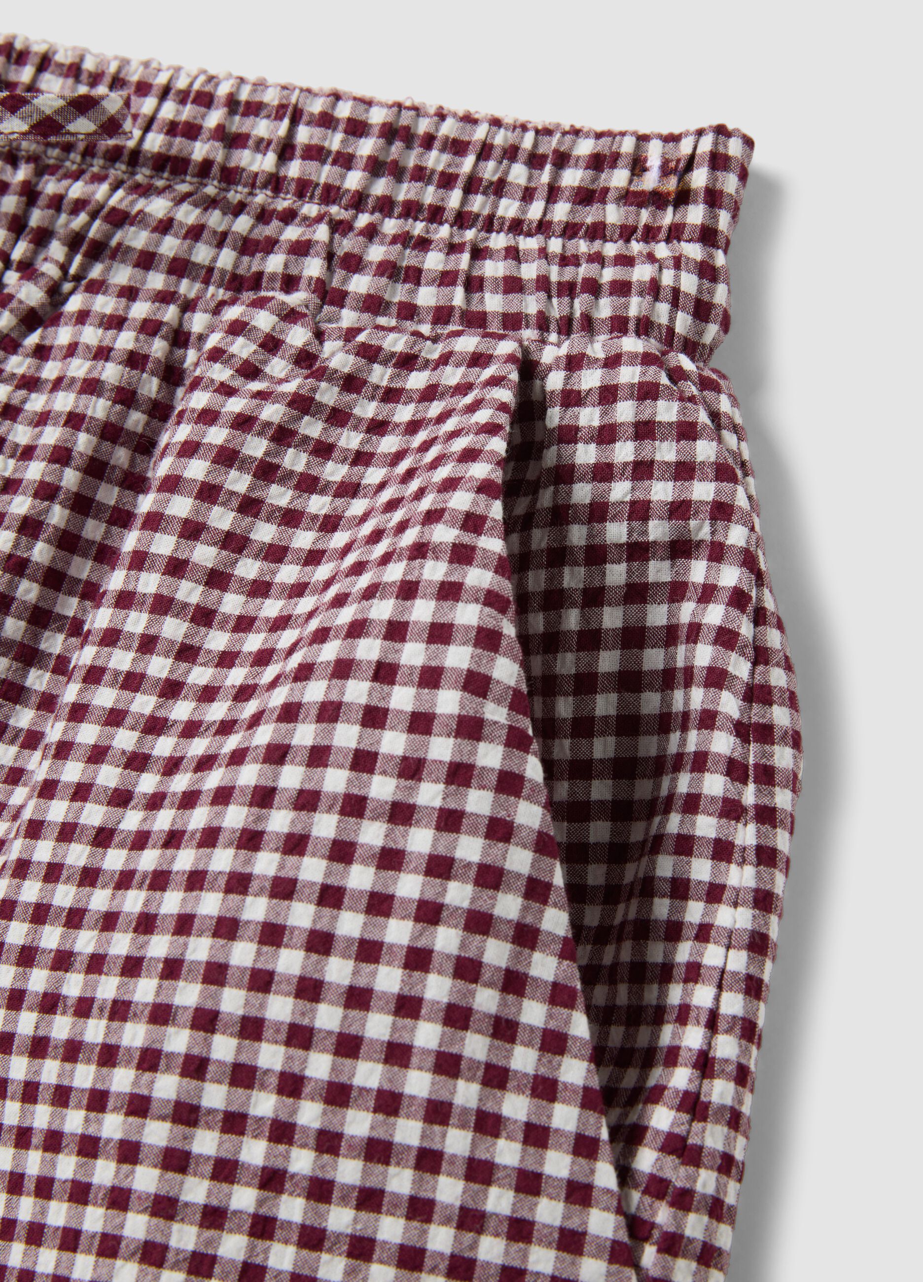 Purple stretch cotton shorts