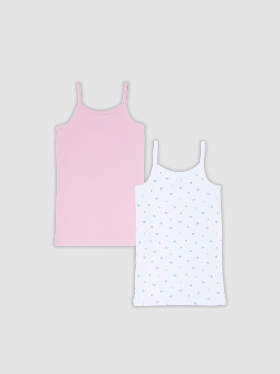 2-pack of girls&rsquo; pink organic cotton vests, regular fit_1