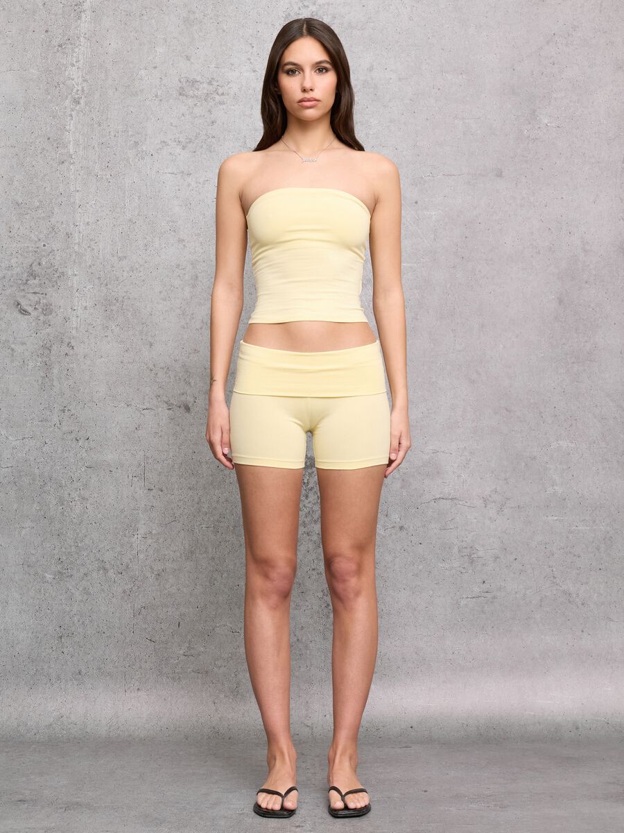 Pastelno žuti bandeau top_3