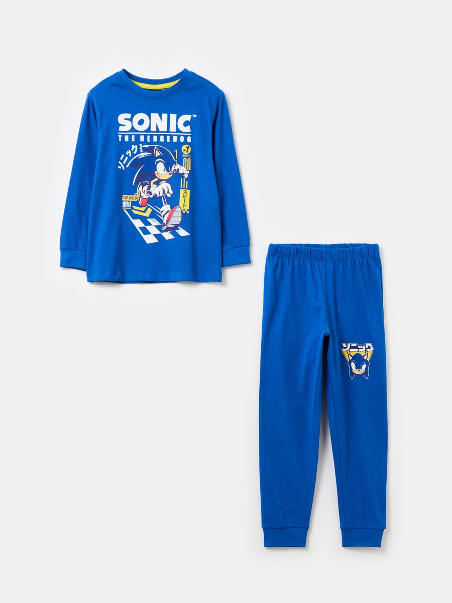 Pijama de algodón orgánico con estampado Sonic™_0