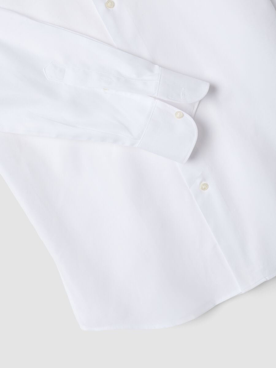 White pure cotton slim-fit shirt_1