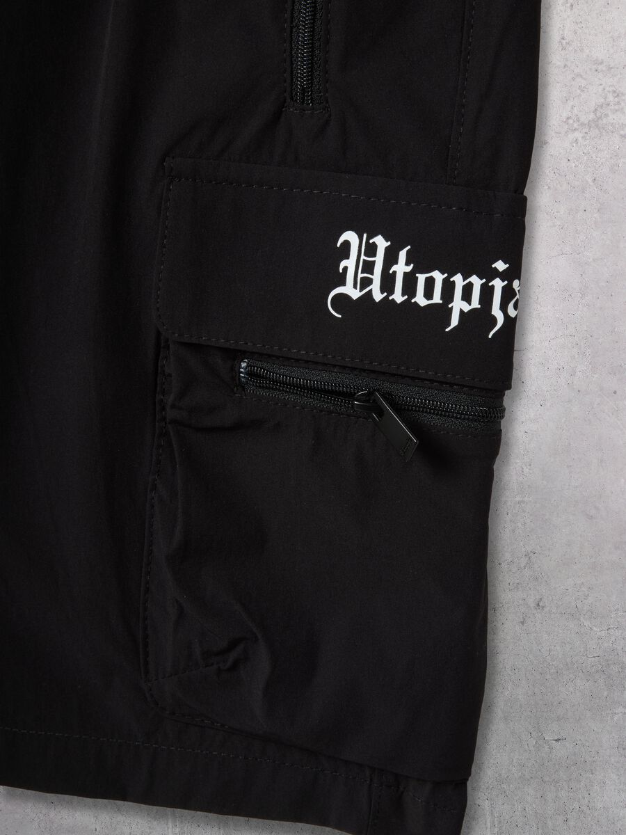 Kombat Active Cargo Shorts Black_7