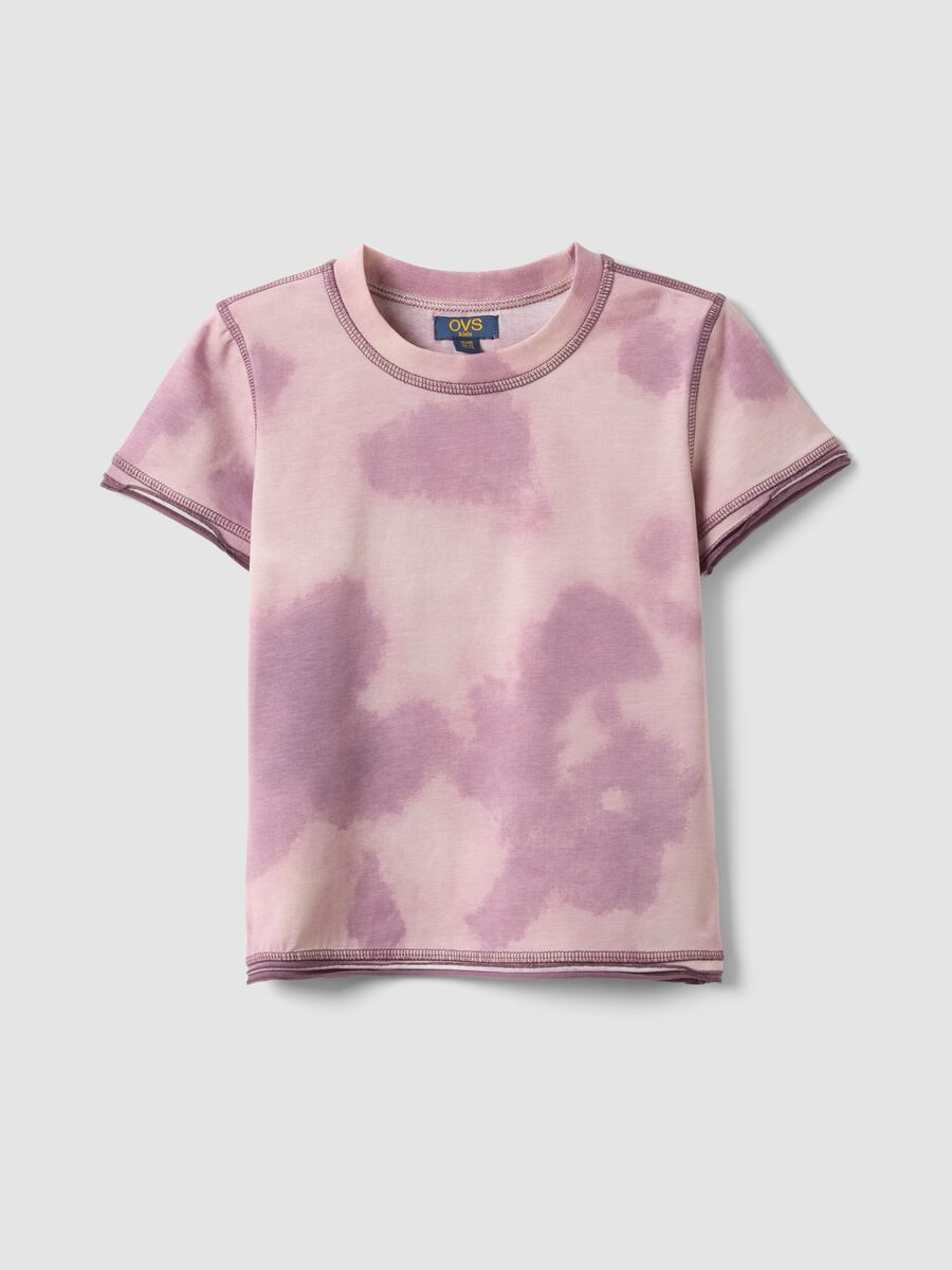 Girls' Pink Stretch Cotton Slim-Fit T-shirt_0