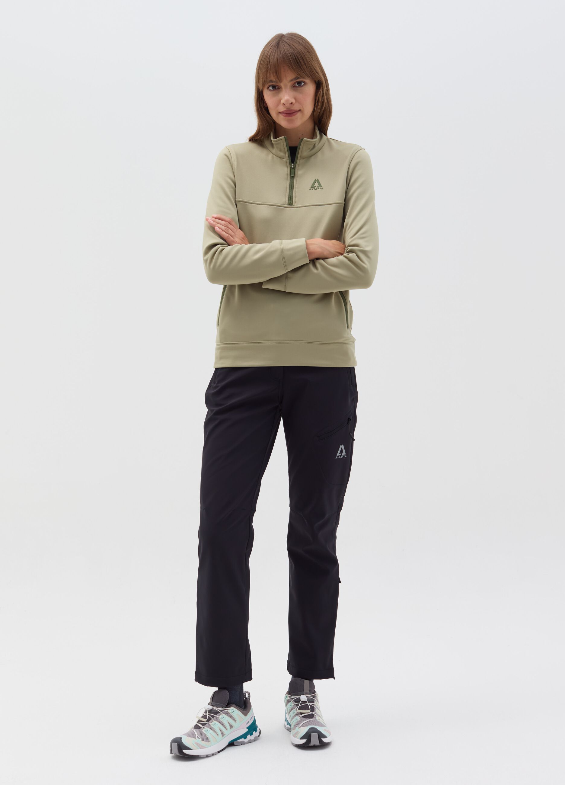 Altavia by Deborah Compagnoni technical half-zip fleece