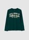 Boys' Pure Cotton Green Long Sleeve Top_3