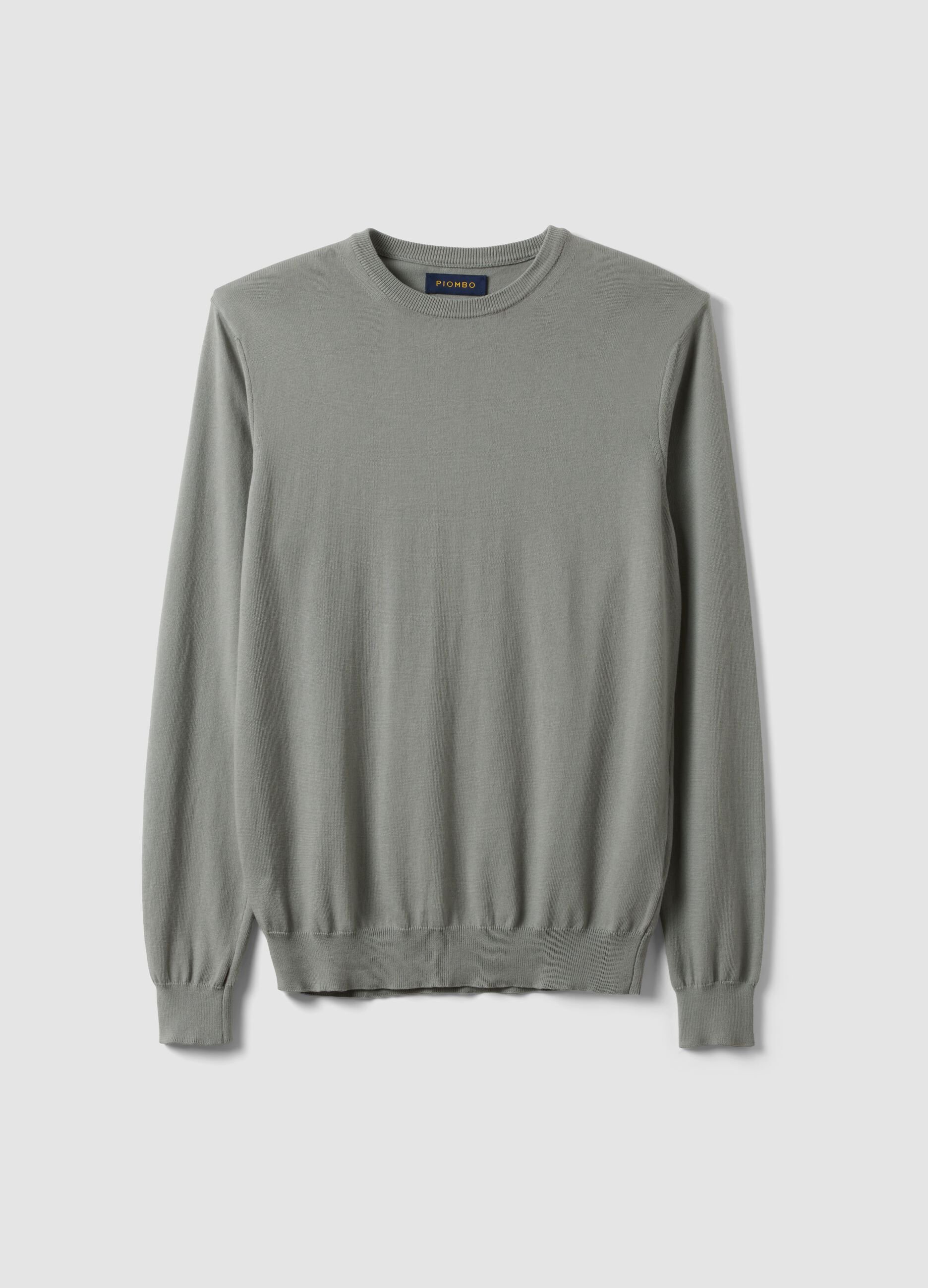 Grey pure cotton jumper regular fit