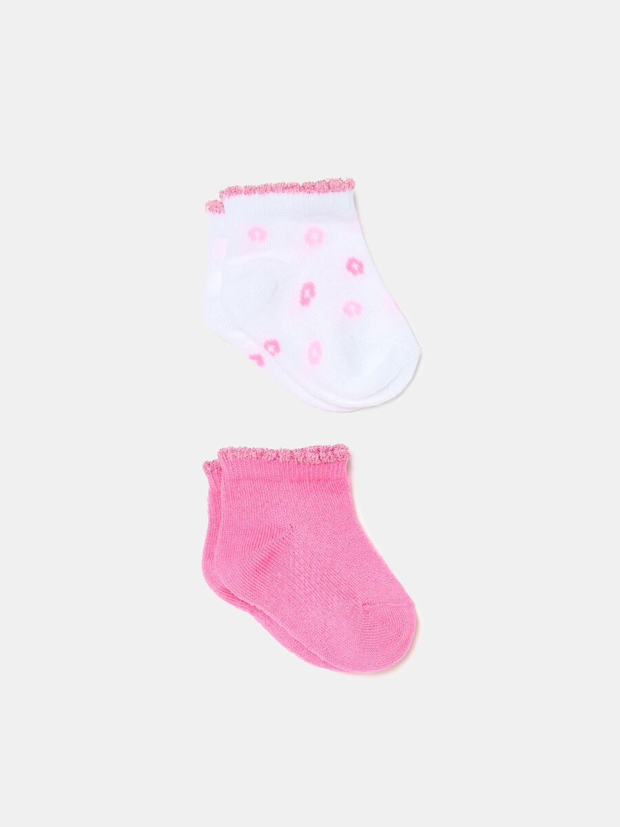 Two-pair pack stretch socks with lurex_0