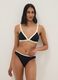 Black stretch-fabric bikini top with white trim and straps_1