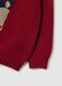Red sweater for toddlers in cotton blend regular fit with print_4
