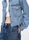 Cropped denim jacket with frayed edges_3