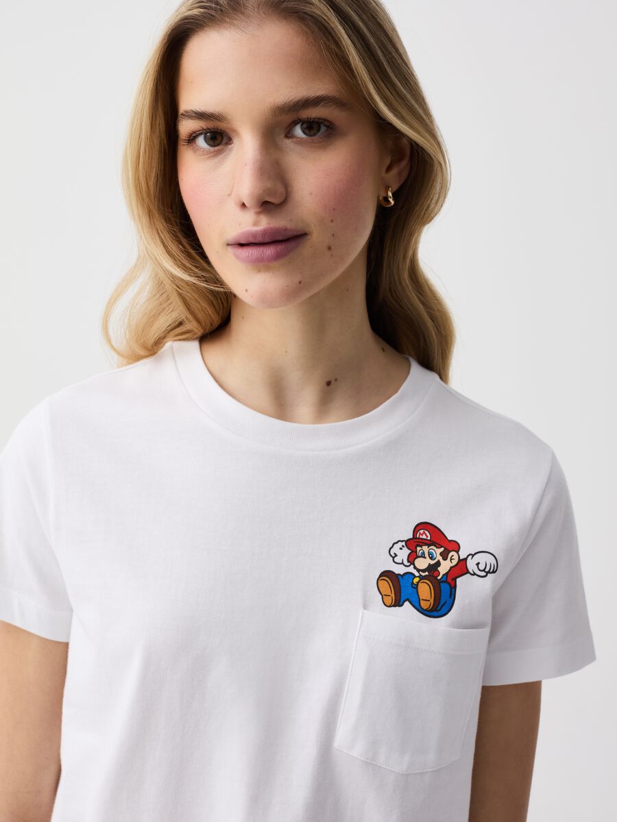 Camiseta de algodón con estampado Super Mario™_1