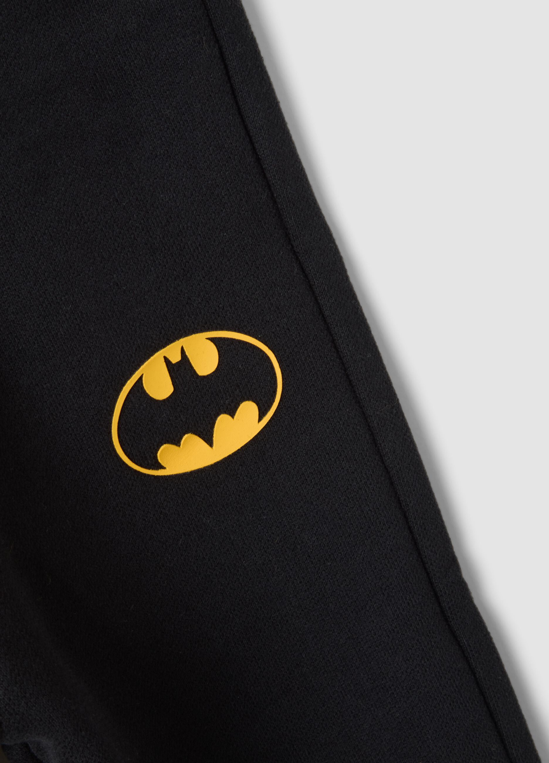 Yellow organic cotton Batman print jogger set
