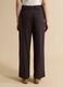 Brown flared formal trousers in stretch viscose_2