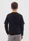 Black long-sleeved pure cotton T-shirt_1