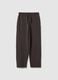 Regular Fit Brown Cotton Blend Trousers_4